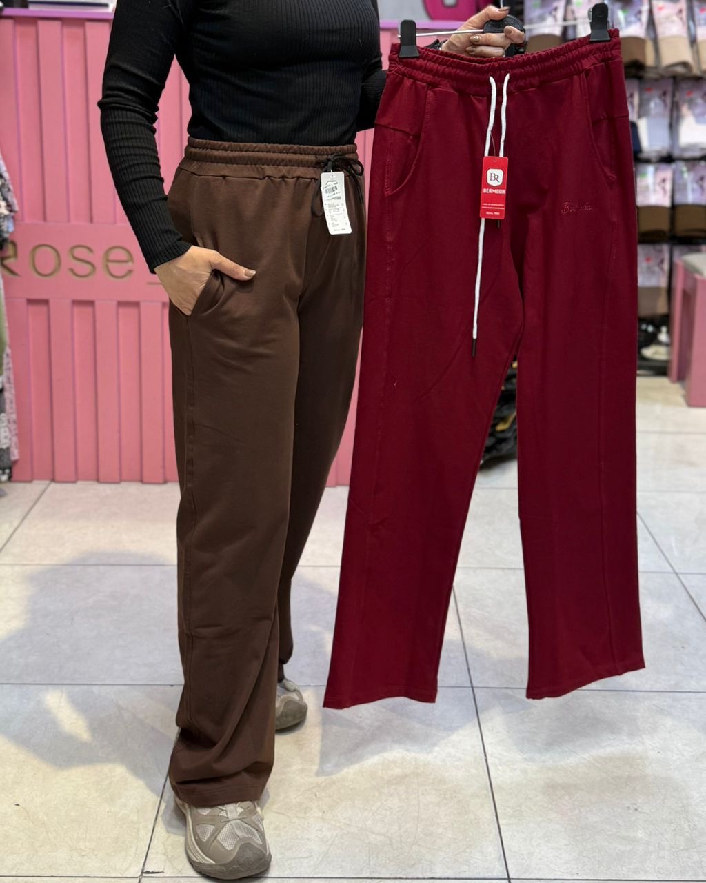 شلوار نیم بگ و راسته جیبدار