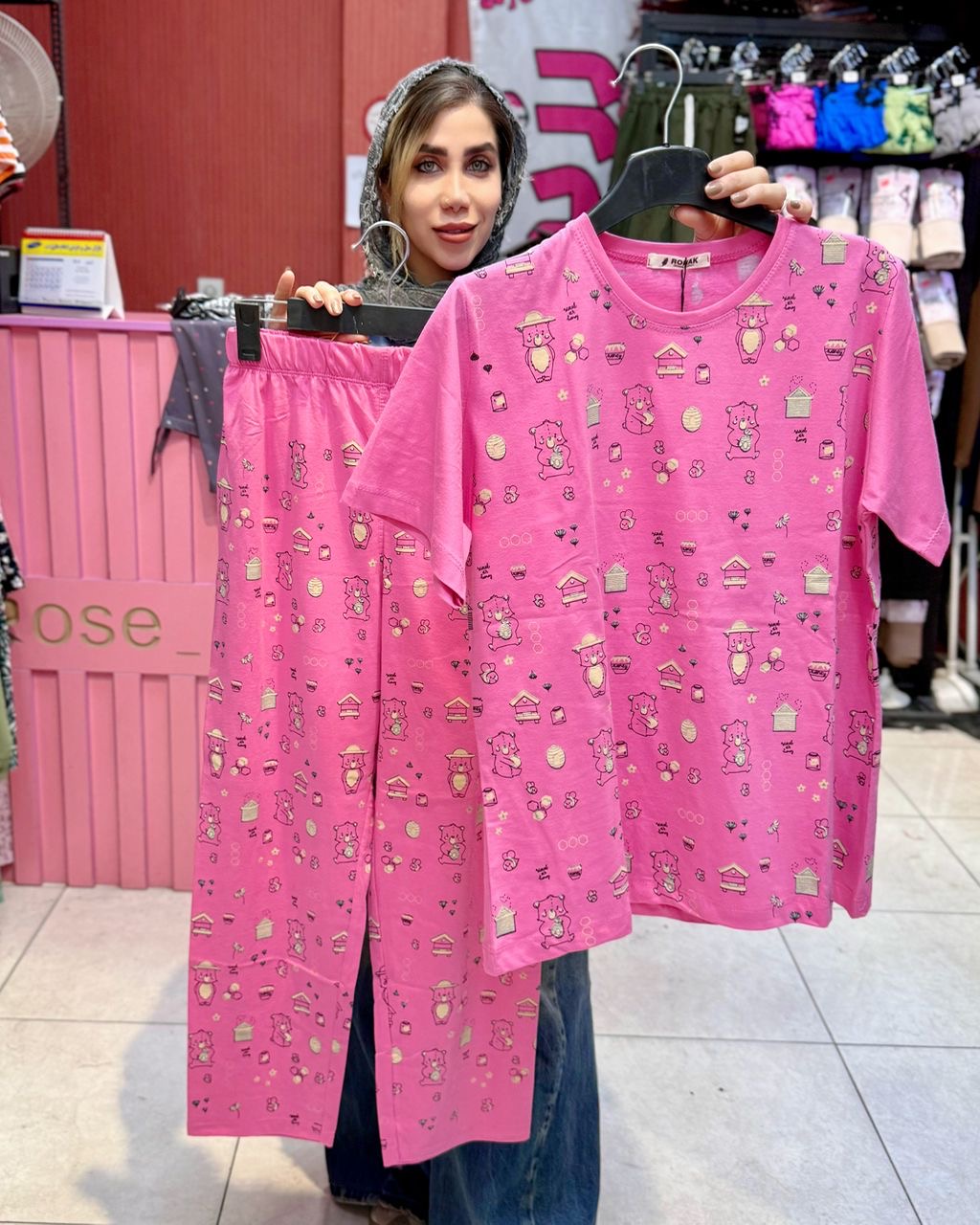 ست تیشرت و شلوار کندو عسل