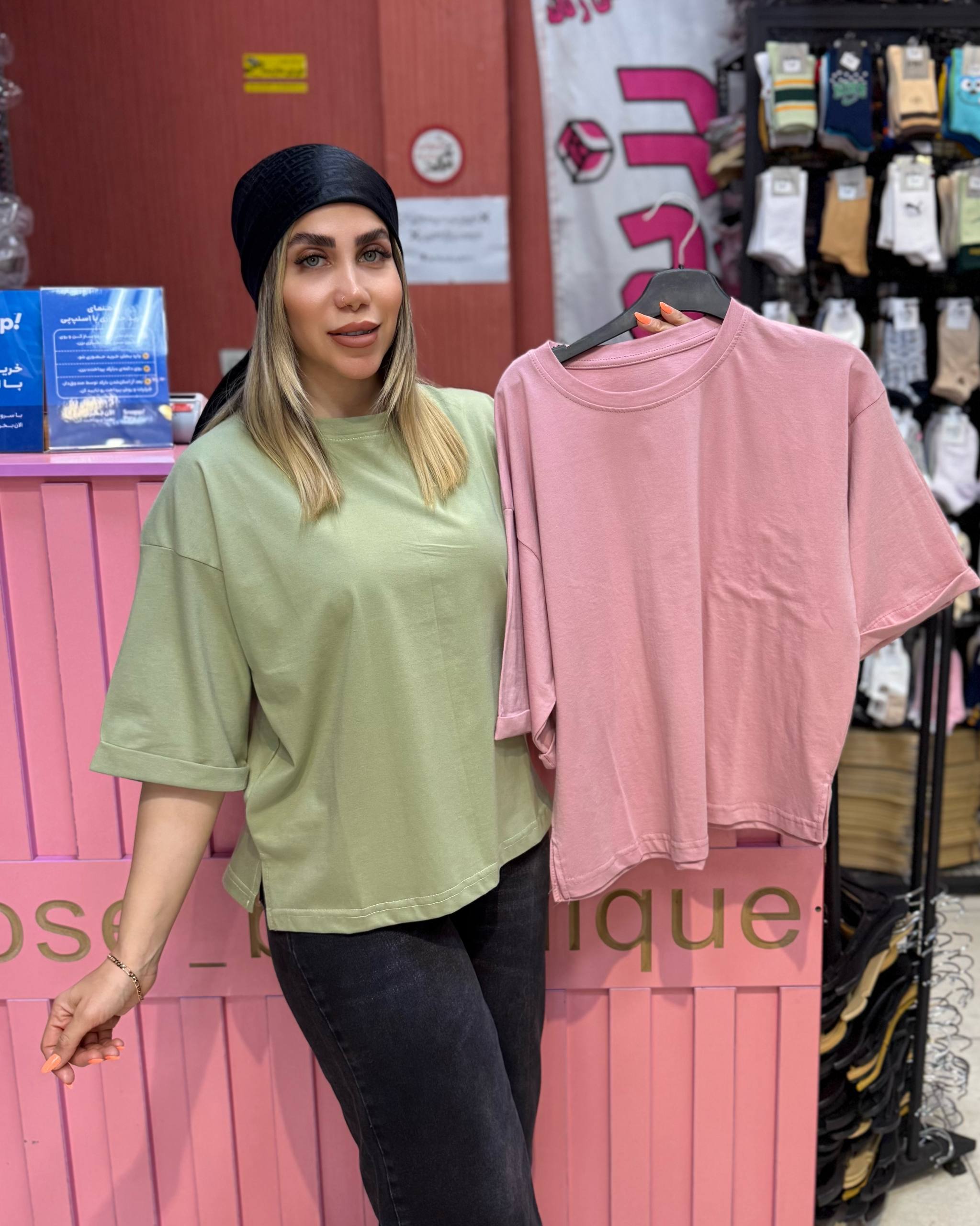 تیشرت باکسی استین پاکتی