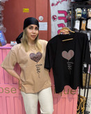 تیشرت باکسی هارت لاو