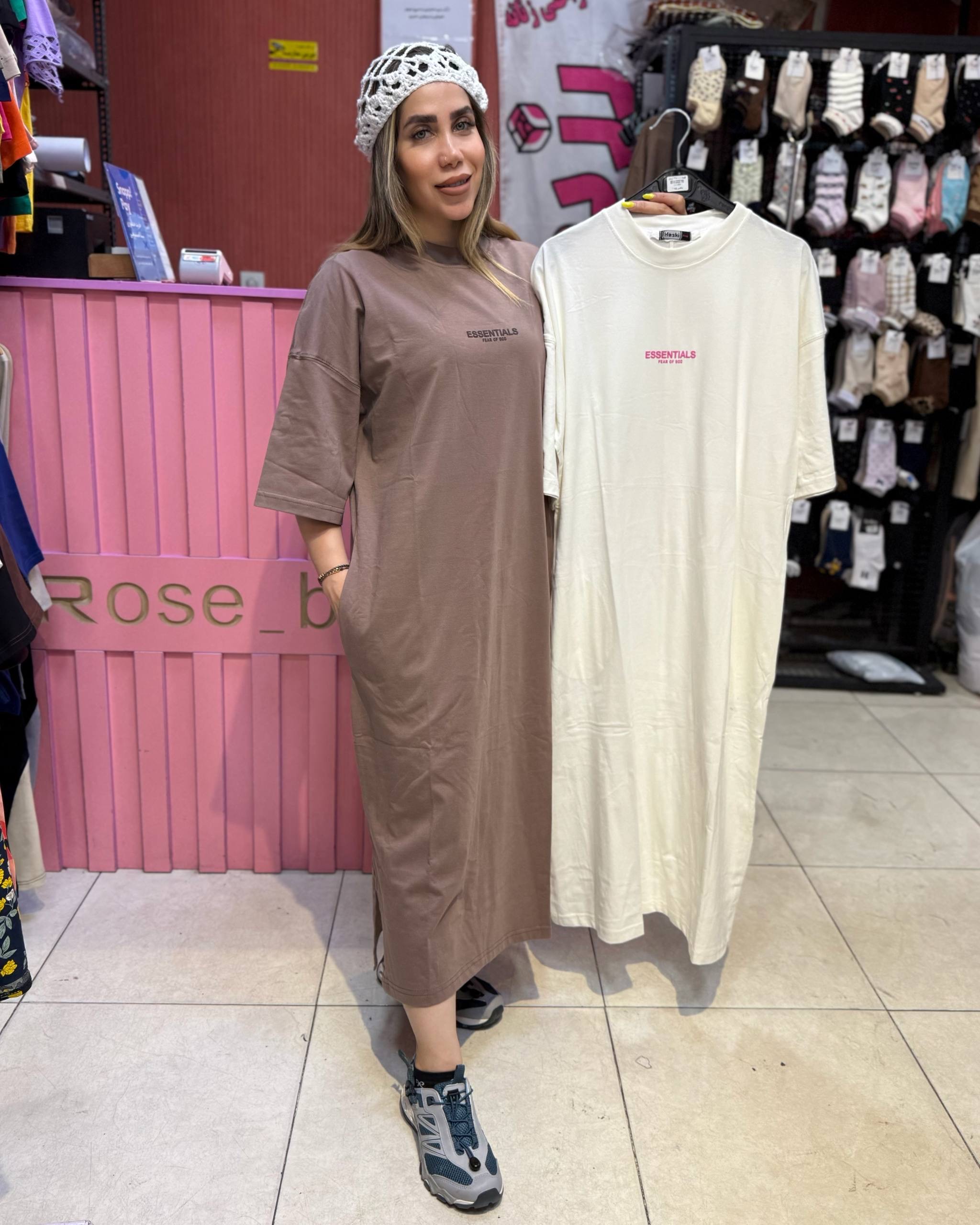 پیراهن پنبه ماکسی اسنشال