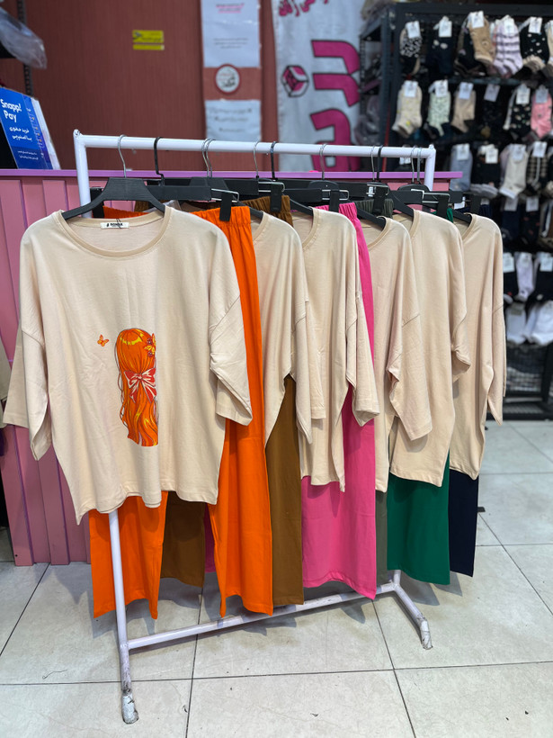 ست تیشرت شلوار گیسو کمند